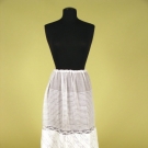 WHITE COTTON &amp; LACE PETTICOAT, c. 1900
