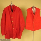 GENT'S RED WOOL SPORTING JACKET &amp; VEST, 1860s