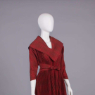 CLAIRE MCCARDELL RAY PLEATED WOOL DRESS, AMERICA, c. 1947