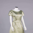 HATTIE CARNEGIE CELADON SILK COCKTAIL DRESS, AMERICA, LATE 1950s