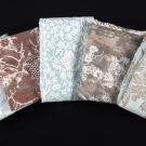FIVE COTTON FORTUNY SAMPLES, ITALY, MID 20TH C