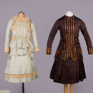 TWO GIRLS AFTERNOON DRESSES, LATE 1870s-MID 1880s