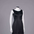 COUTURE BALENCIAGA BLACK SILK COCKTAIL DRESS, PARIS, 1960s