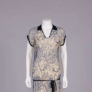 RAOUL DUFY ATTRIBUTED PRINTED SILK DAY DRESS, 1920s