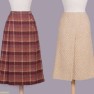 COUTURE &amp; READY TO WEAR CHANEL WOOL SKIRTS, PARIS, 1970s