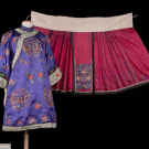 EMBROIDERED ROBE &amp; MANDARIN SKIRT, CHINA, c. 1900