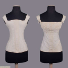 TWO COTTON CORSETS, 1830-1840s