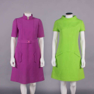 ONE COURREGES &amp; ONE UNLABELED MOD DRESS, PARIS, 1960s