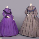 TWO SILK AFTERNOON DRESSES, 1860s