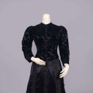 VELVET &amp; SILK DINNER GOWN, LATE 1880s