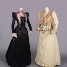 TWO SILK AFTERNOON DRESSES, EARLY 1890s