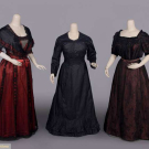 TWO EVENING DRESSES &amp; ONE WORK DRESS, 1900-1905