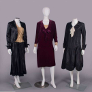 THREE SILK OR VELVET DAY DRESSES, 1920s