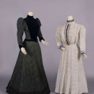 TWO WINTER DAY DRESSES, EARLY 1890s &amp; c. 1900
