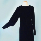 BLACK VELVET EVENING GOWN, 1930s