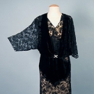 LACE &amp; VELVET EVENING GOWN &amp; BOLERO, 1930s