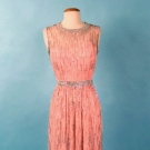 TRAINA-NORELL BEADED COCKTAIL DRESS, c. 1960