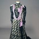 BLACK LACE TEA GOWN, PARIS, c. 1900