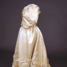 CREAM SILK SATIN BALL GOWN, c. 1895