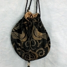 DESIGNER STENCILED VELVET BAG, c. 1920