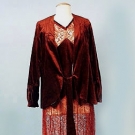 RUST VELVET &amp; LACE AFTERNOON ENSEMBLE, 1920s