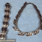 STERLING SILVER MEXICAN PARURE, MID 20th C