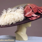 PARIS LABEL HUGE BRIM LADYS HAT, c. 1906