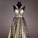 CHIFFON &amp; LACE EVENING GOWN, 1950s