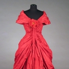 RED DIOR BALL GOWN, UNLABELED, 1957