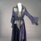 PURPLE VELVET &amp; CHIFFON GOWN,  c. 1914