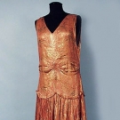 GOLD LAME PARTY DRESS, c. 1928