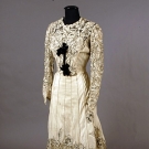 PARIS SILK CUTWORK TEA GOWN, c.1900