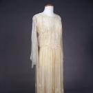 EMBROIDERED PINA CLOTH TEA GOWN, c. 1915