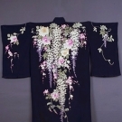 CHINESE EMBROIDERED KIMONO ROBE, c. 1930